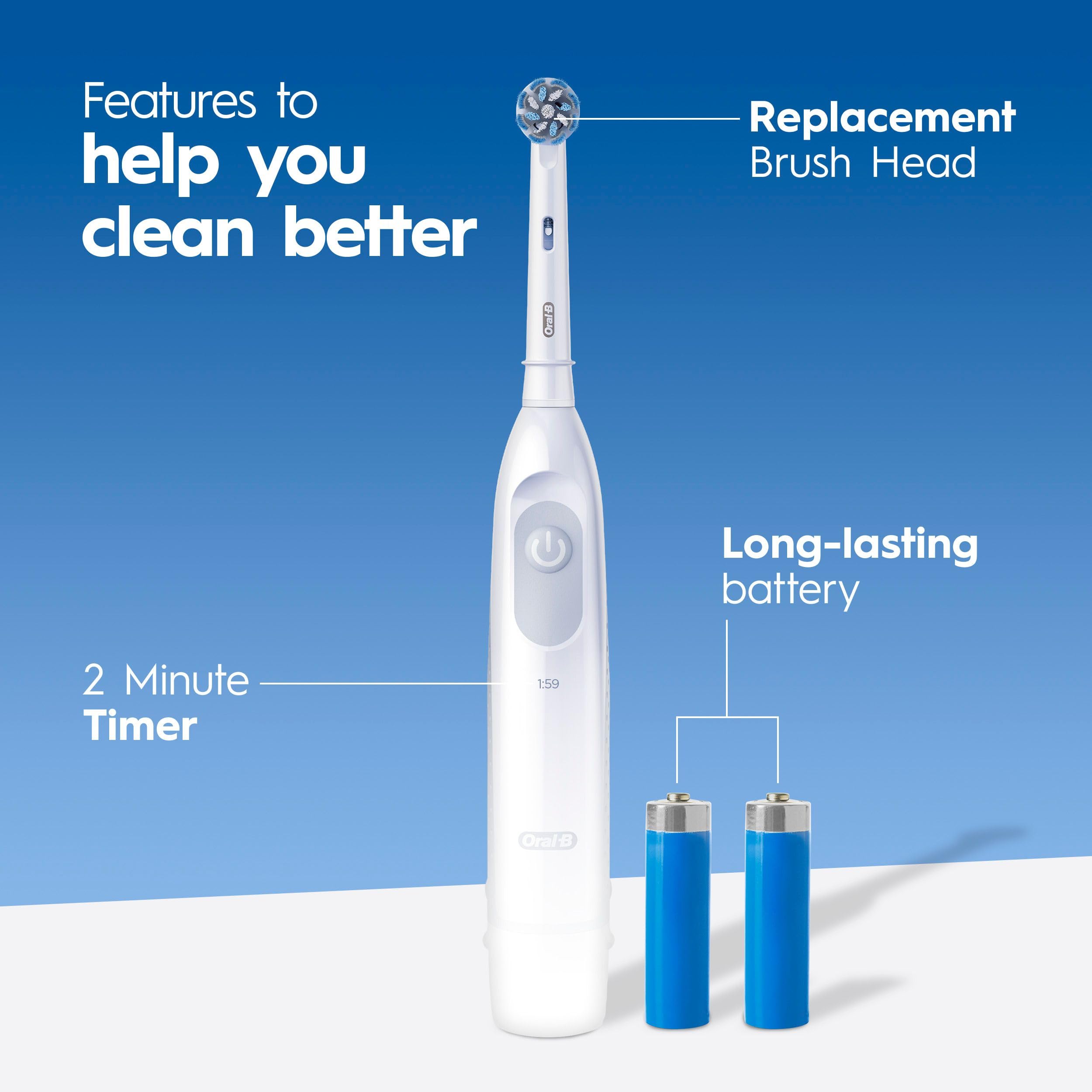 Oral B Pro Clean Battery Toothbrush, Sensitive Clean - White, 1 Toothbrush, 1 Brush Head, Built-in Timer and batteries included 🍁 All In One Marketplace Canada