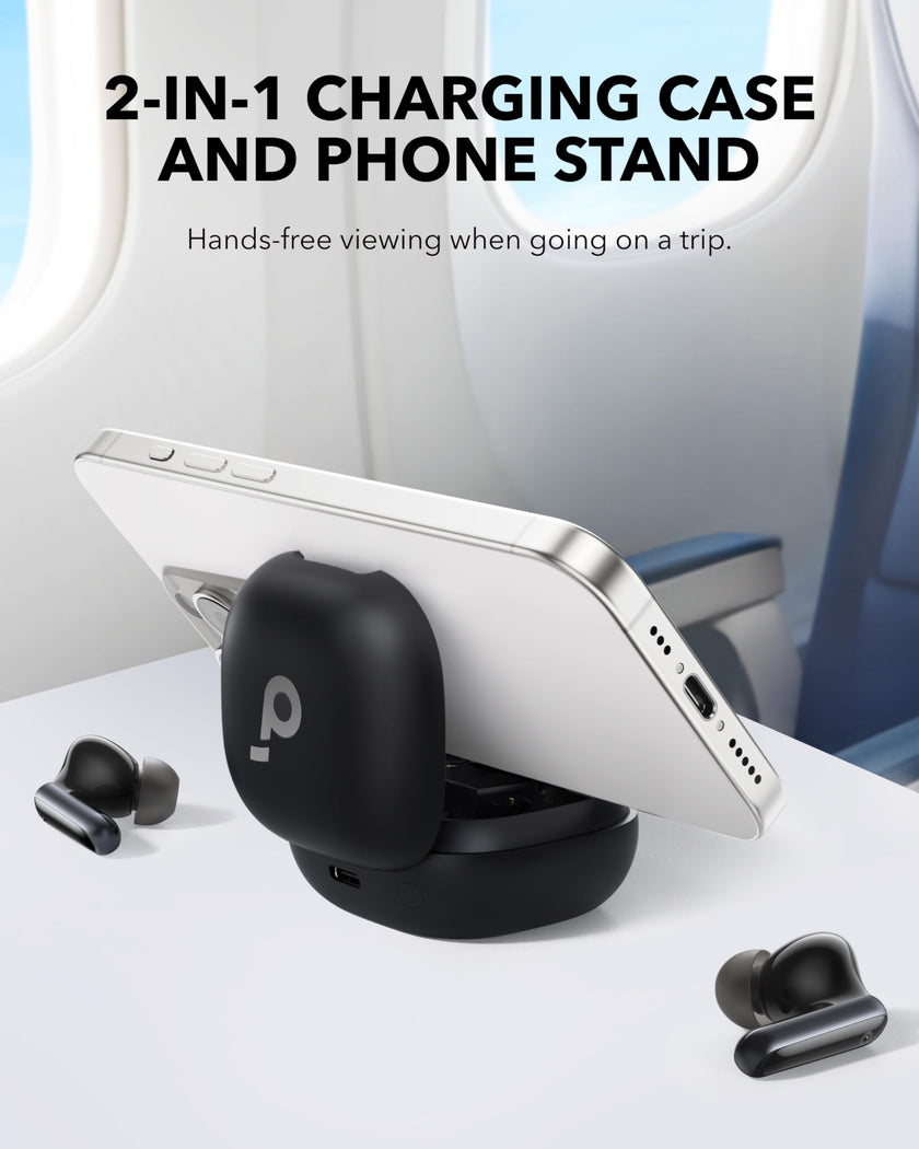 soundcore P40i by Anker, Noise Cancelling Wireless Earbuds, Adaptive Noise Cancelling to Environments, Heavy Bass, 60H Playtime, 2-in-1 Case and Phone Stand, IPX5, Wireless Charging, Bluetooth 5.3 🍁 All In One Marketplace Canada
