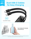 Anker Zolo Power Bank, 20,000mAh 45W Max Fast Portable Charger with Built-in USB-C Cable, USB C&A, 40W Battery Pack for iPhone 17 Series, MacBook, Samsung, and More (Built-in C Cable*2) 🍁 All In One Marketplace Canada