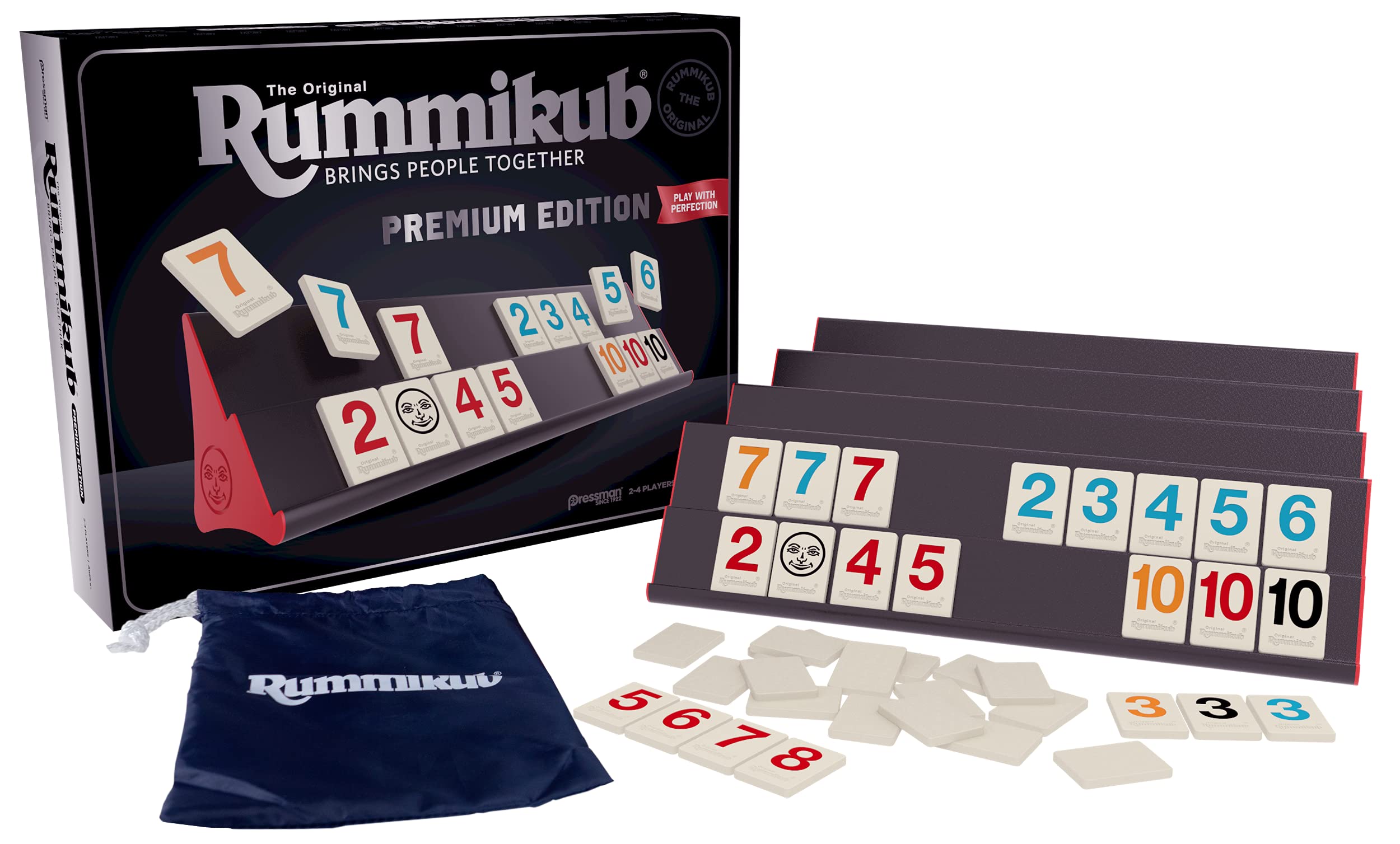 Rummikub Premium Edition - Features Racks - Large Number Engraved Tiles and a Storage Bag for the Ultimate Rummikub Experience 🍁 All In One Marketplace Canada