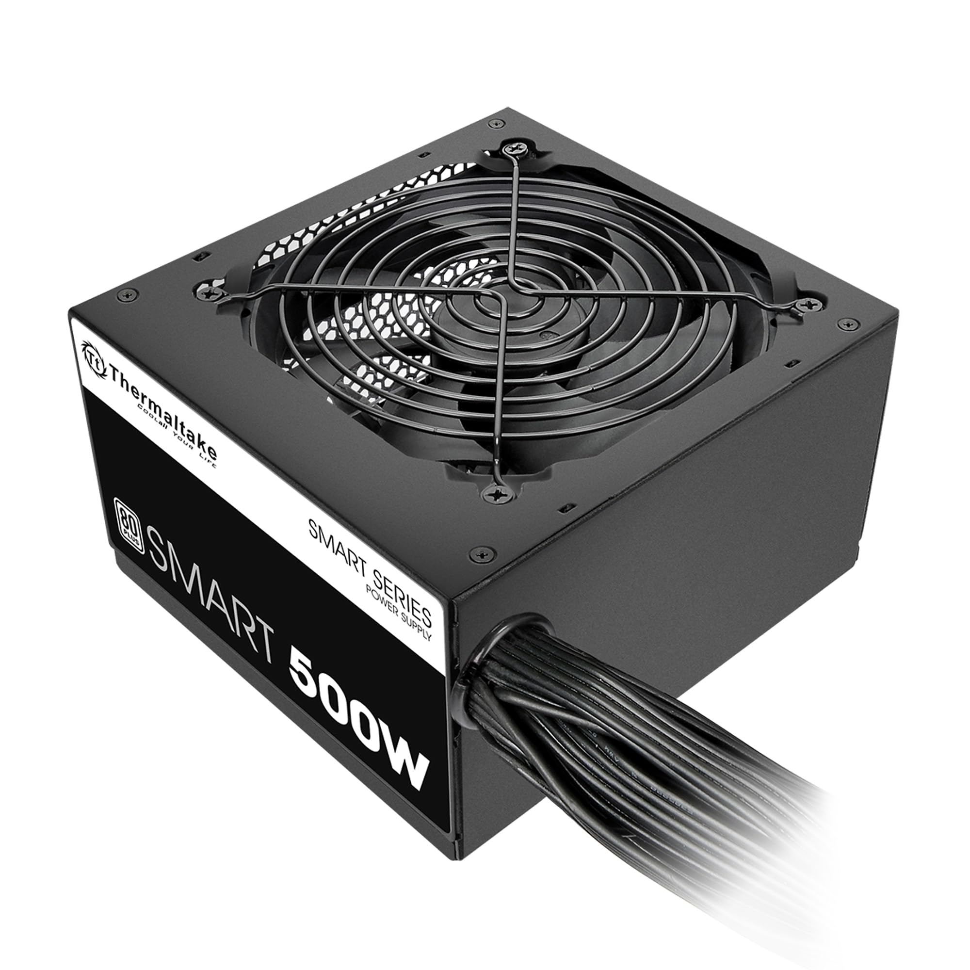 Thermaltake Smart 500W 80+ White Certified PSU, Continuous Power with 120mm Ultra Quiet Cooling Fan, ATX 12V V2.3/EPS 12V Active PFC Power Supply PS-SPD-0500NPCWUS-W 🍁 All In One Marketplace Canada