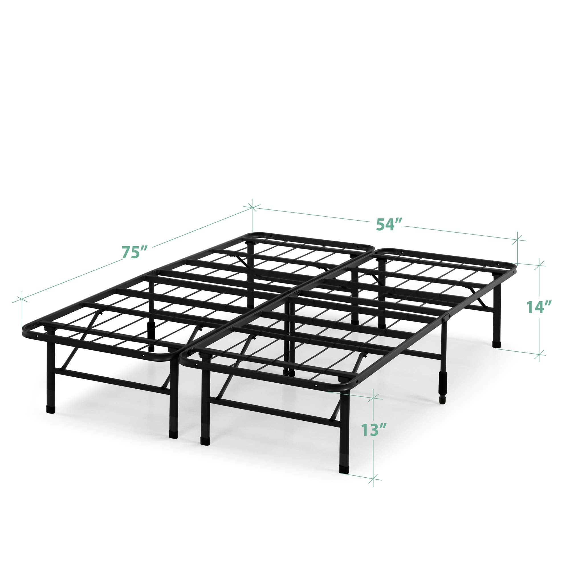 ZINUS SmartBase Tool-Free Assembly Mattress Foundation / 14 Inch Metal Platform Bed Frame/No Box Spring Needed/Sturdy Steel Frame/Underbed Storage, Full,Black 🍁 All In One Marketplace Canada