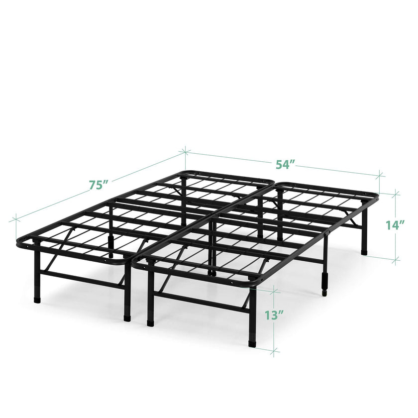 ZINUS SmartBase Tool-Free Assembly Mattress Foundation / 14 Inch Metal Platform Bed Frame/No Box Spring Needed/Sturdy Steel Frame/Underbed Storage, Full,Black 🍁 All In One Marketplace Canada