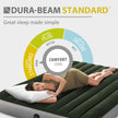 INTEX 64761E Dura-Beam Standard Downy Air Mattress: Fiber-Tech – Twin Size – Built-in Foot Pump – 10in Bed Height – 300lb Weight Capacity 🍁 All In One Marketplace Canada