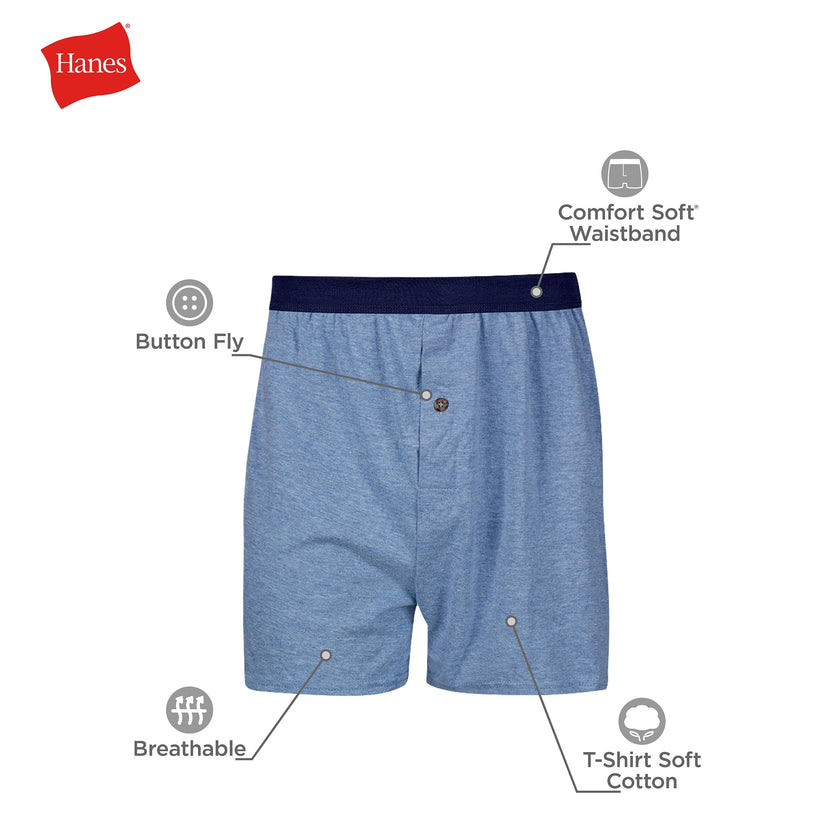 Hanes Men's ComfortSoft Knitboxer Underwear, Pack of 4, Assorted Colours 🍁 All In One Marketplace Canada