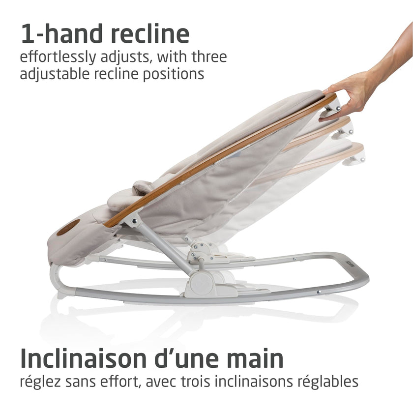 Maxi-Cosi 2-in-1 Kori Rocker, folds flat, travel, washable fabrics, Sand Horizon 🍁 All In One Marketplace Canada