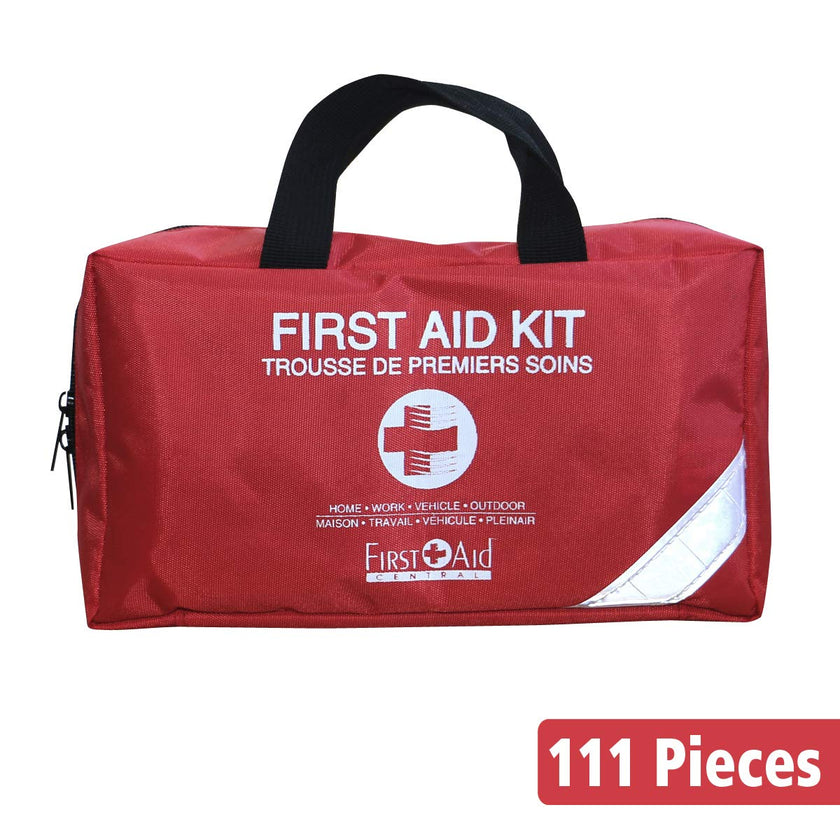 First Aid Central AZ-ESSFAK Essential Emergency First Aid Kit For Home, Travel, and Work, 111 Pieces 🍁 All In One Marketplace Canada