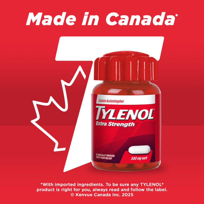 Tylenol Pain Relief Medicine, Headache and Pain Reliever and Fever Reducer, Extra Strength, Acetaminophen eZ Tabs, 500 mg, 200 Count 🍁 All In One Marketplace Canada