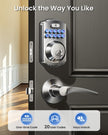 Veise Keyless Entry Door Lock with 2 Lever Handles - Electronic Keypad Deadbolt, Easy Installation Digital Smart Front Door Lock Set, Satin Nickel 🍁 All In One Marketplace Canada