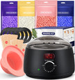 Waxing Kit for Women & Men: Digital Display Waxing Kits, Hard Wax Kit Wax Warmer for Hair Removal with 4-Pack Hard Wax Beads- All-in-One at-Home Wax Pot Machine for Brazilian, Bikini, Legs & Body 🍁 All In One Marketplace Canada