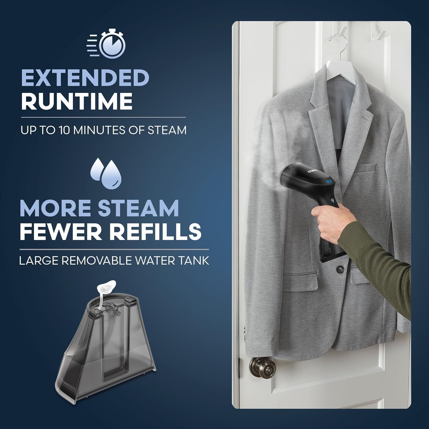 Conair Compact Garment Steamer for Clothes, 1100 watts, Small Size Tackles Big Wrinkles with Fast Heat Up 🍁 All In One Marketplace Canada