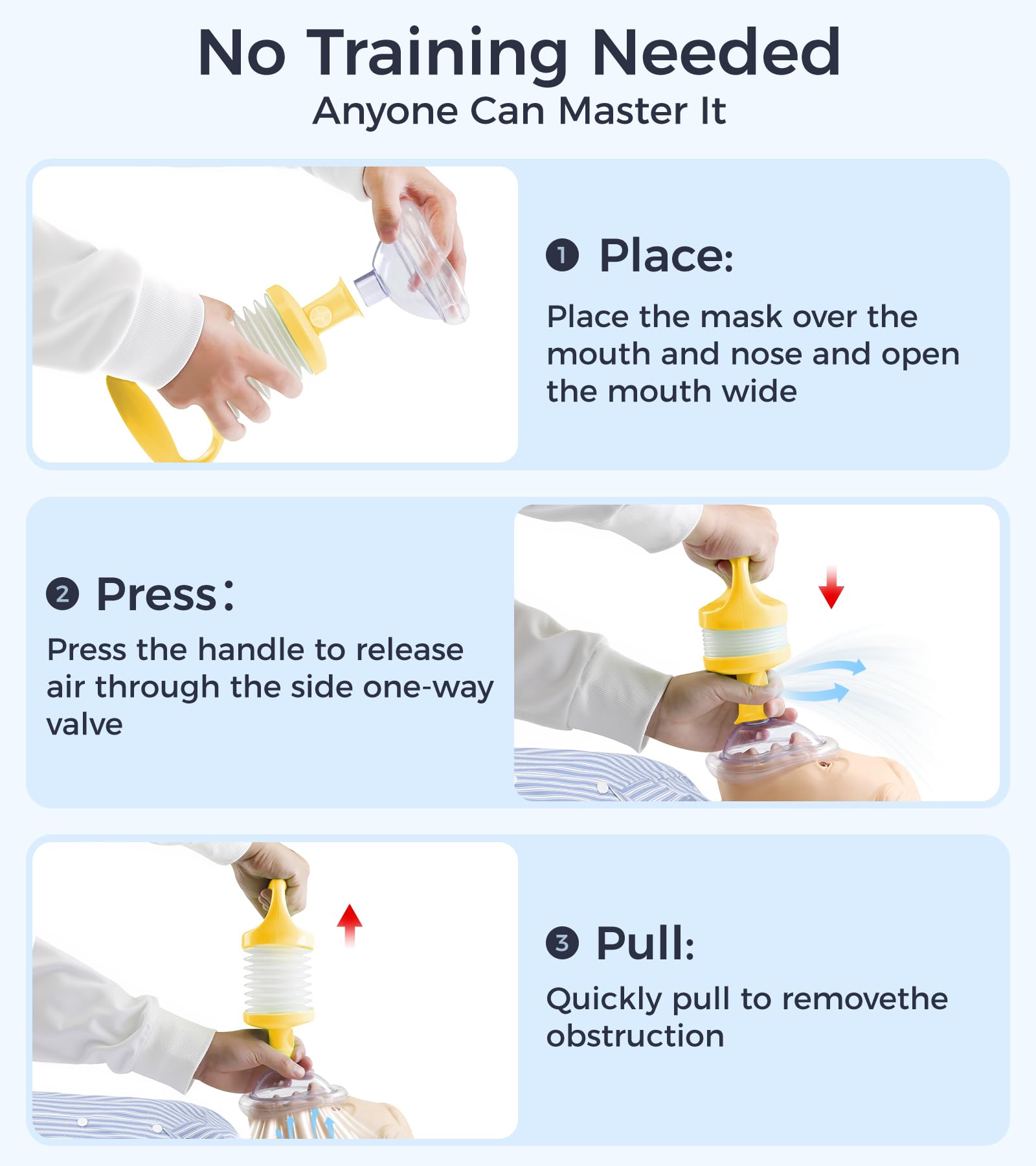 SFEIXE Choking Rescue Device, Portable Suction Rescue Device First Aid Kit for Kids and Adults, Portable Airway Suction Device | Anti Choking Device for Children and Adults Home Kit 🍁 All In One Marketplace Canada