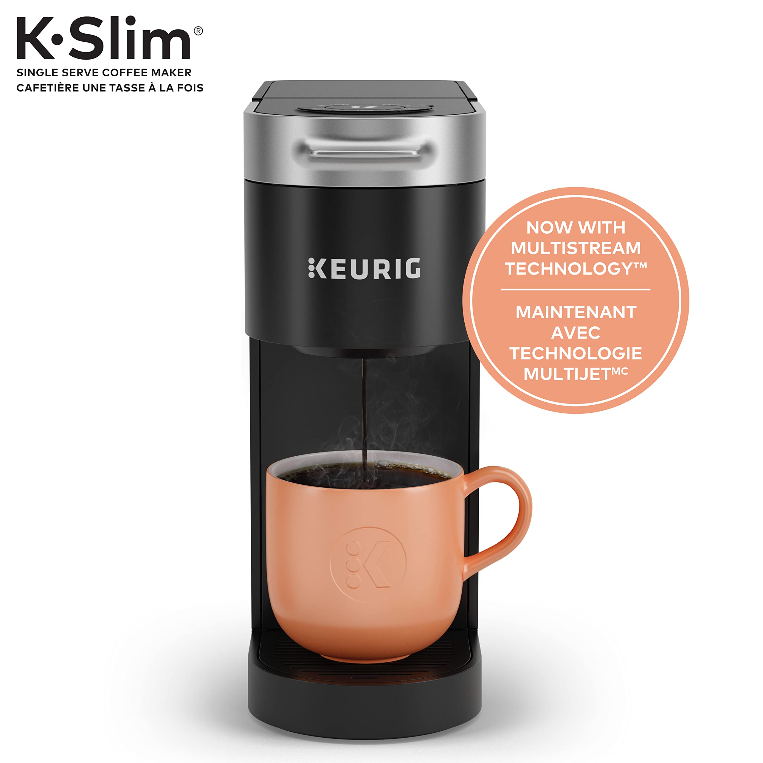 Keurig K-Slim Single Serve K-Cup Pod Coffee Maker, Featuring Simple Push Button Controls And MultiStream Technology, Black 🍁 All In One Marketplace Canada