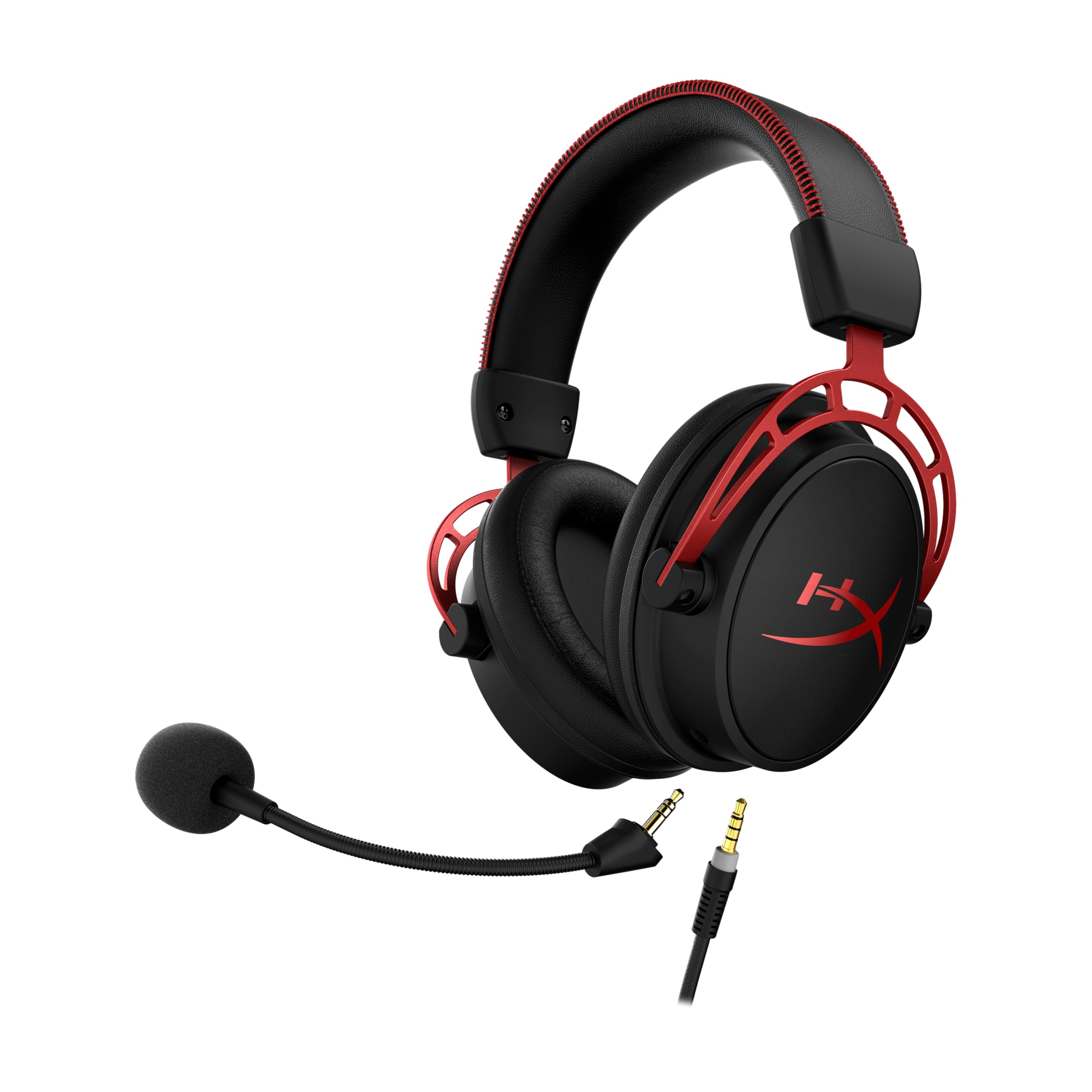 HyperX Cloud Alpha - Gaming Headset, Dual Chamber Drivers, Legendary Comfort, Aluminum Frame, Detachable Microphone, Works on PC, PS4, PS5, Xbox One/ Series X|S, Nintendo Switch and Mobile – Red 🍁 All In One Marketplace Canada