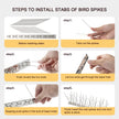 OFFO Bird Spikes with Stainless Steel Base, Durable Bird Repellent Spikes Arrow Pigeon Spikes Fence Kit for Deterring Small Bird, Crows and Woodpeckers, Covers 3.4 Feet(1.04m) 🍁 All In One Marketplace Canada