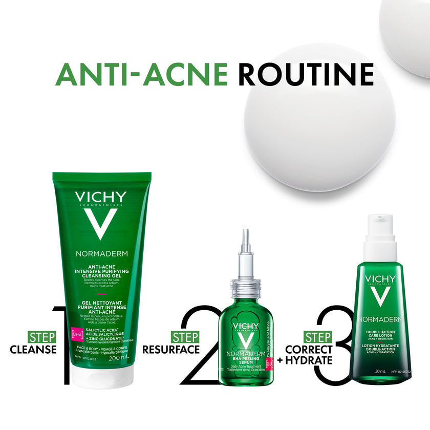 Vichy Face Cream for Acne-Prone Skin, Normaderm Double-Action Anti-Acne Face Moisturizer with Salicylic Acid, Oil-Free, Non-Comedogenic, Hypoallergenic, & Paraben-Free, 50mL 🍁 All In One Marketplace Canada