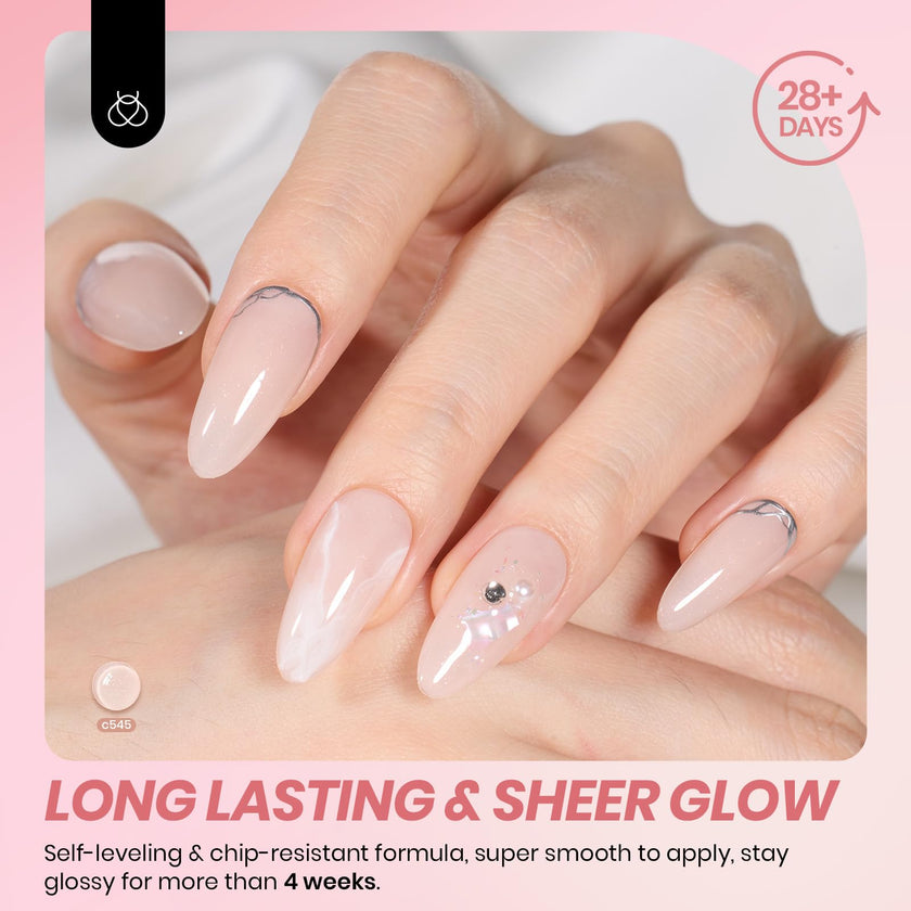 Beetles Jelly Gel Nail Polish Set 6 Colors Neutral Sheer Milky White Nude Pink Gel Polish Kit Translucent Soak off Uv Nail Gel Diy Manicure Gifts for Girls Women 🍁 All In One Marketplace Canada