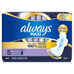 ALWAYS MAXI OVERNIGHT PADS WITH WINGS, SIZE 5, EXTRA HEAVY OVERNIGHT, UNSCENTED, 72 COUNT TOTAL (PACK OF 3) 🍁 All In One Marketplace Canada