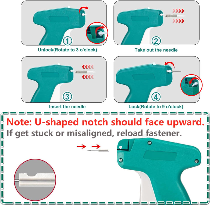 Mini Stitch Gun for Clothes, Mini Clothing Stitcher Gun, Speedy Clothing Fixer Stitchy, Quick Stitch Sewing Gun Kit with 2500 Black & 2500 White Fasteners, 6 Needles and Hard Case - Not Standard Gun 🍁 All In One Marketplace Canada
