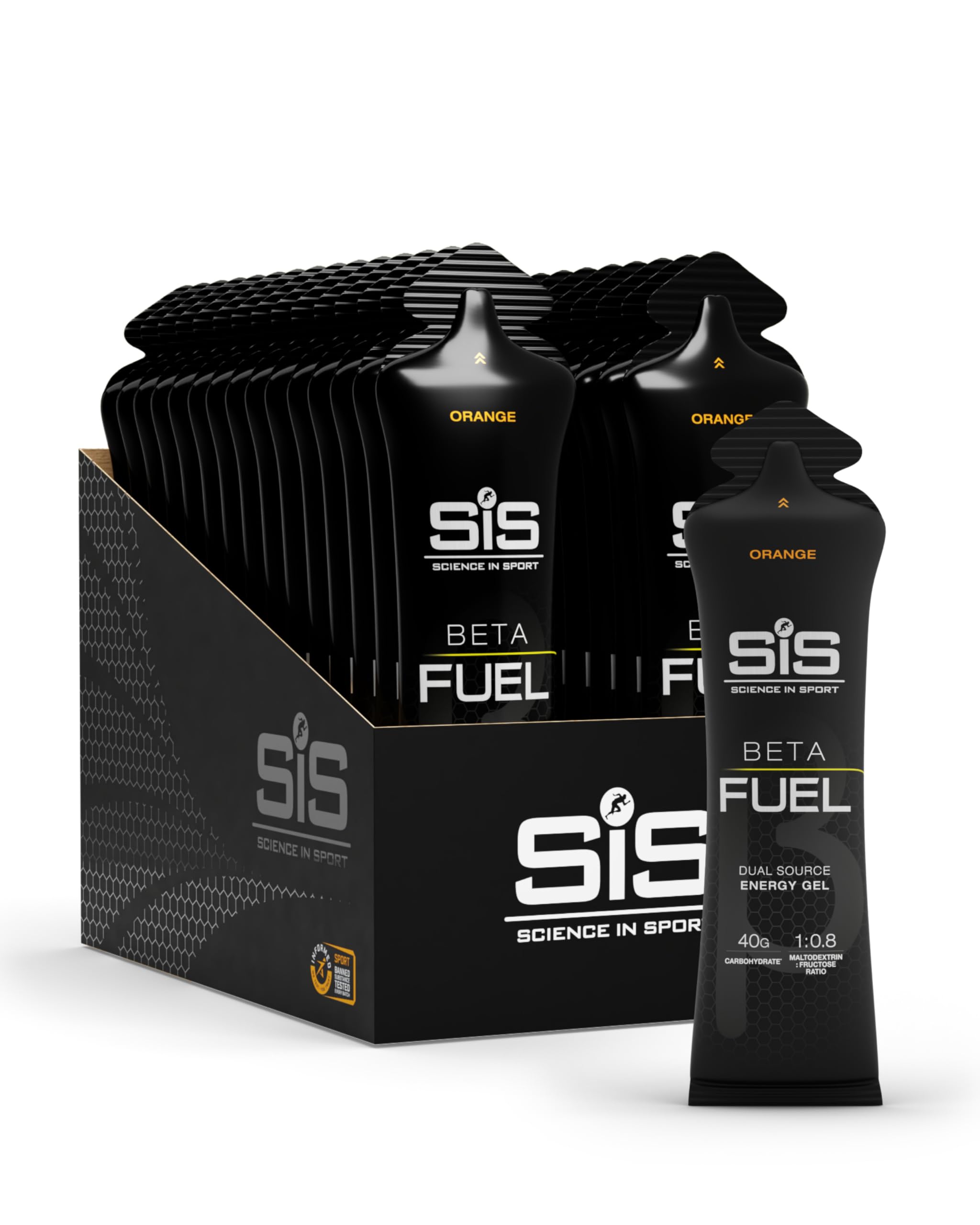 Science in Sport Beta Fuel Gel | Easily Digestible & Quick Carbohydrates, Dual Source Energy Gel | 40g Carbs for Energy | Vegan, Gluten Free, Dairy Free, Nut Free | 60 mL (Orange) 🍁 All In One Marketplace Canada