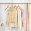 TOPIA HANGER Wooden Hangers (30 Pack), Natural Wooden Coat Hangers with Non Slip Pants Bar, 360°Swivel Hook and Shoulder Notches for Suit, Jacket, Pants, Smooth Finish Clothes Hangers - CT34N30 🍁 All In One Marketplace Canada