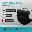 SURESAFE Premium Black Mask - Disposable Face Mask Pack of 100, 3 Ply face mask with Ear Loop, Women and Men Face Mask, High Filtration 🍁 All In One Marketplace Canada