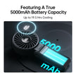 JISULIFE Handheld Fan Life7 – Ultimate Flexibility: High-Power Motor, LED Display, 5000mAh Rechargeable, 5-Speed, Foldable Design, 3-IN-1 Portable Hand/Desk/Neck Fan for Travel, Gift for Women (Black) 🍁 All In One Marketplace Canada