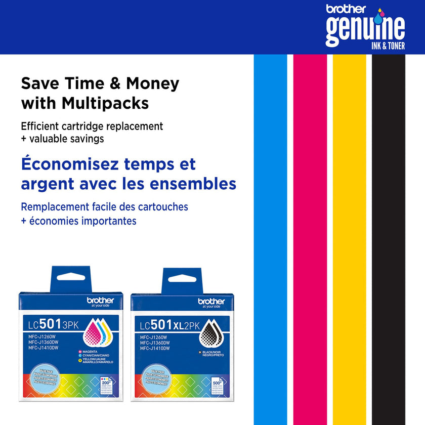 Brother Genuine LC501BKS Standard Yield Black Ink Cartridge for Brother Printer MFC-J1260DW, MFC-J1360DW, MFC-J1410DW 🍁 All In One Marketplace Canada