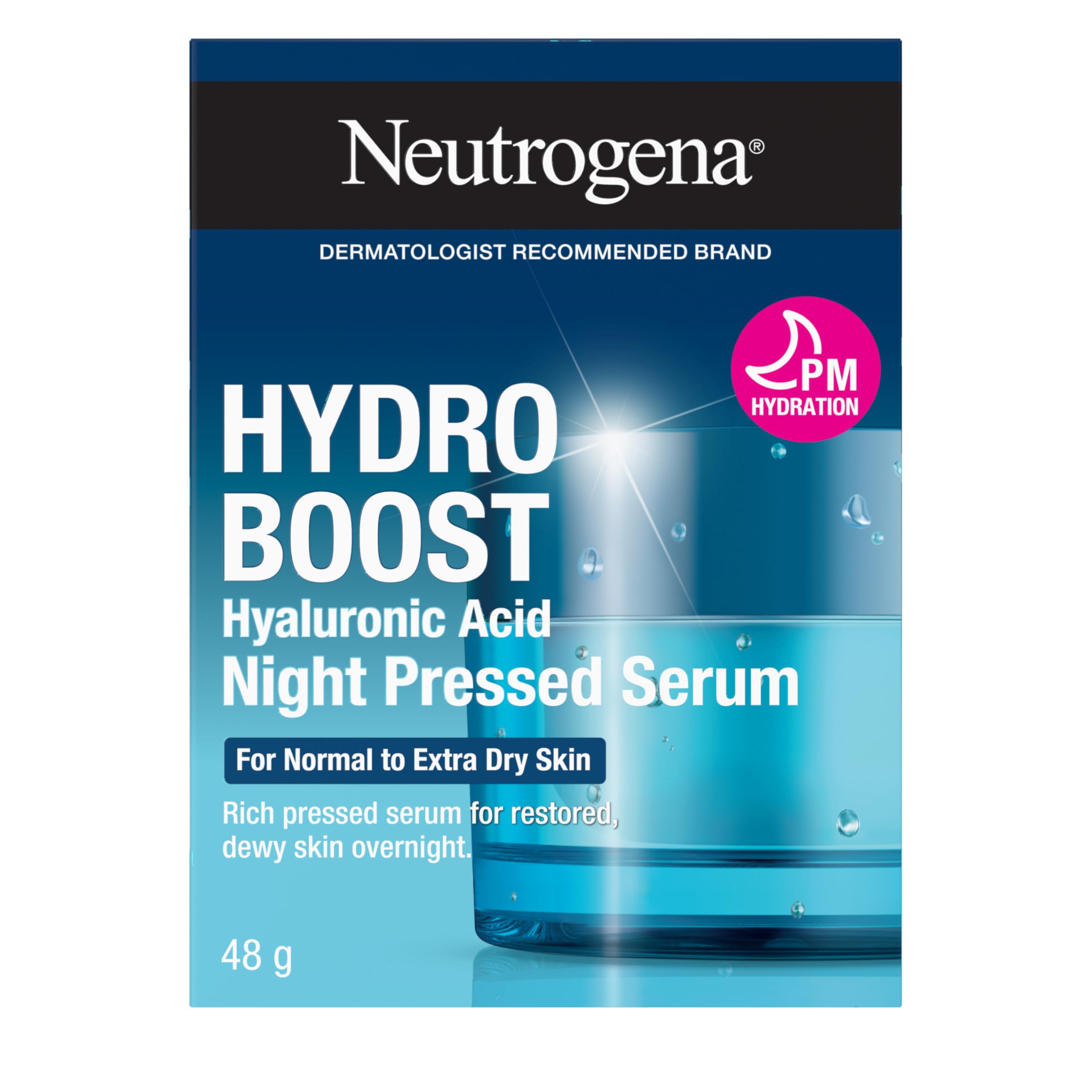 Neutrogena Moisturizer Neutrogena Hydro Boost Night Pressed Face Serum With Purified Hyaluronic Acid and Antioxidants for moisturized Skin, 48g, 48 Milliliters 🍁 All In One Marketplace Canada