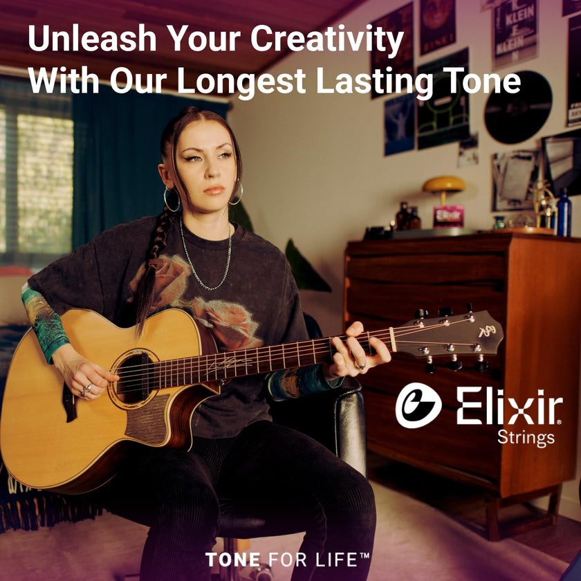 Elixir 80/20 Bronze Acoustic Guitar Strings with Polyweb Coating - Light-Medium 12-56 🍁 All In One Marketplace Canada