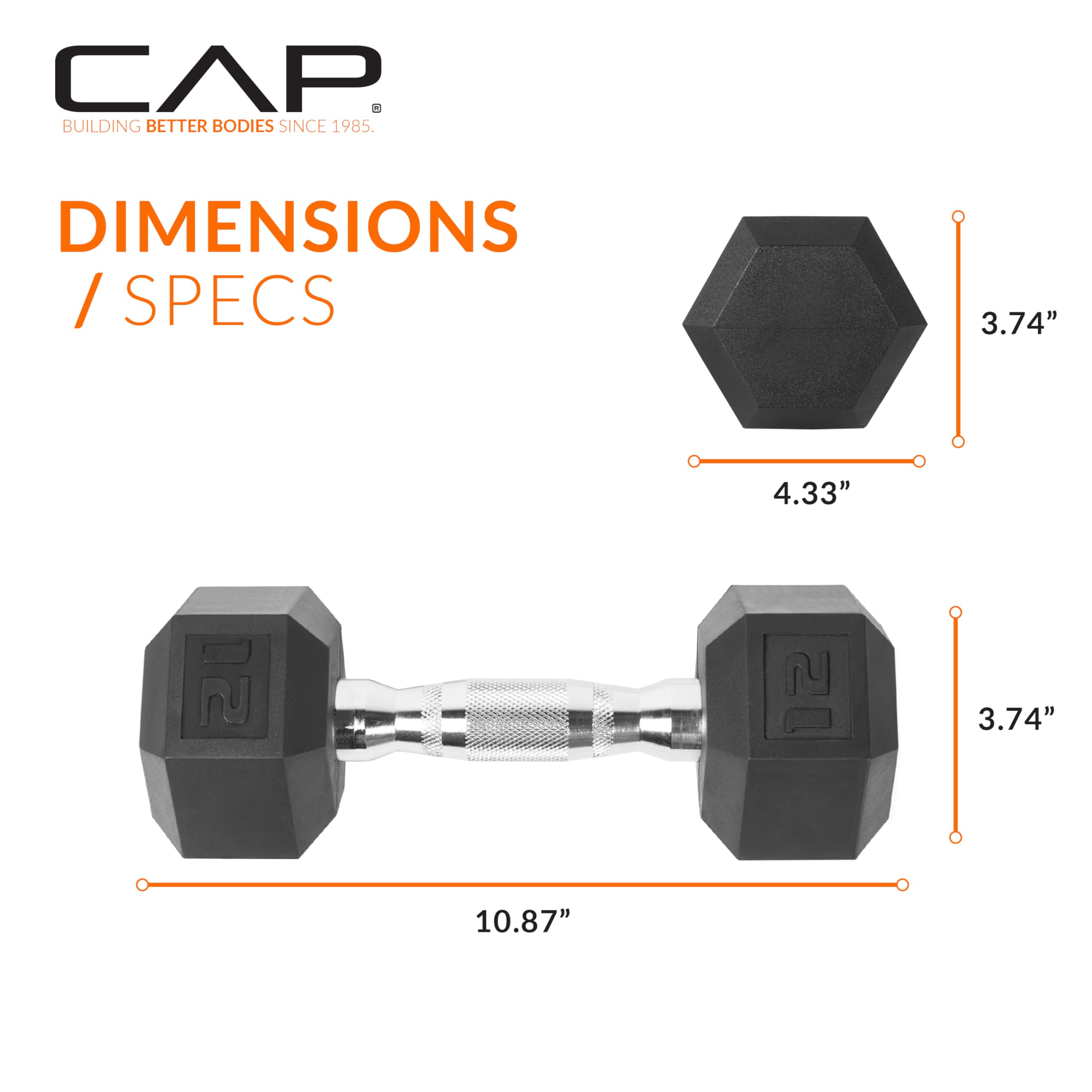 CAP Barbell 12 LB Pair Coated Hex Dumbbell Weight 🍁 All In One Marketplace Canada