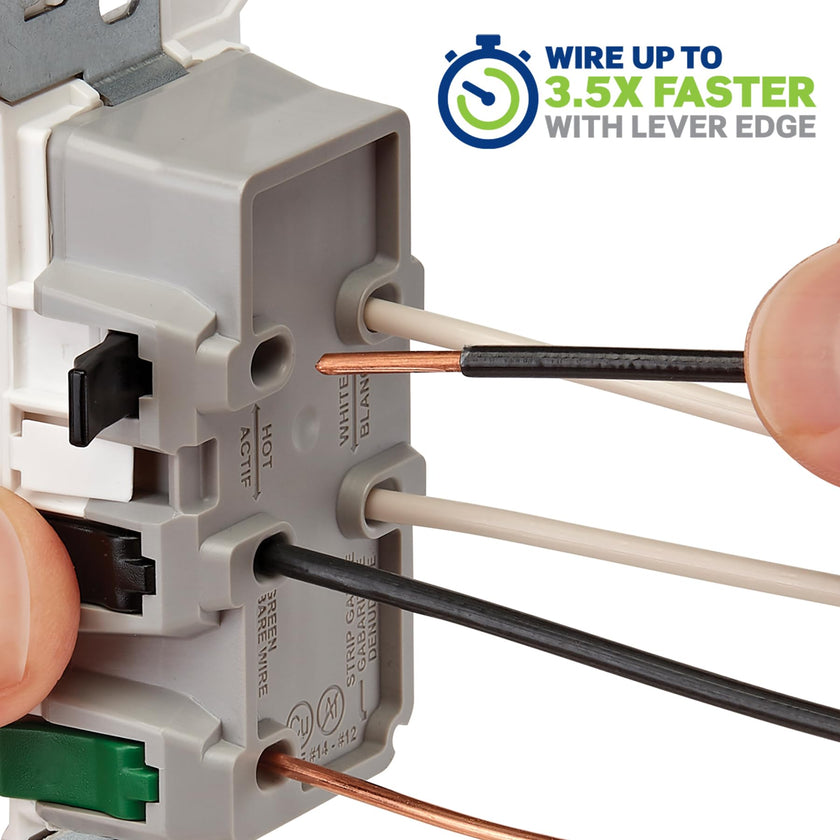 Leviton Decora Edge, 10-Pack, 15 Amp Tamper-Resistant Duplex Wall Receptacle, E5325-0MW, White 🍁 All In One Marketplace Canada