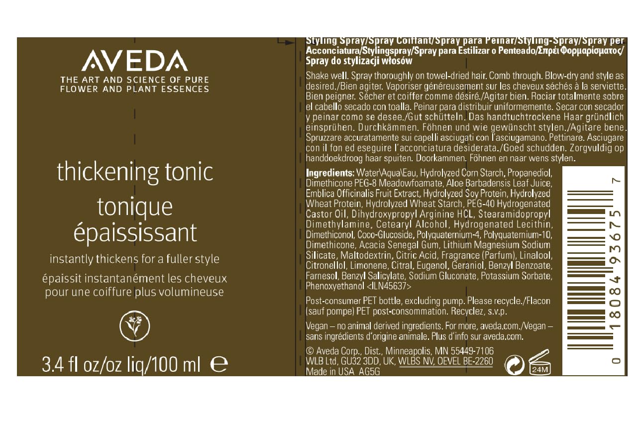Aveda Thickening Tonic | Instantly Thickens Hair | for Thin and Fine Hair | with Certified Organic Amla, 100ml 🍁 All In One Marketplace Canada