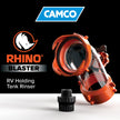 Camco Rhino Blaster — Camper Holding Tank and RV Portable Waste Tank Rinser — Provides Thorough RV Tank Cleaning — Features a Backflow Preventer & 45-Degree Clear Elbow Adapter (39080) 🍁 All In One Marketplace Canada