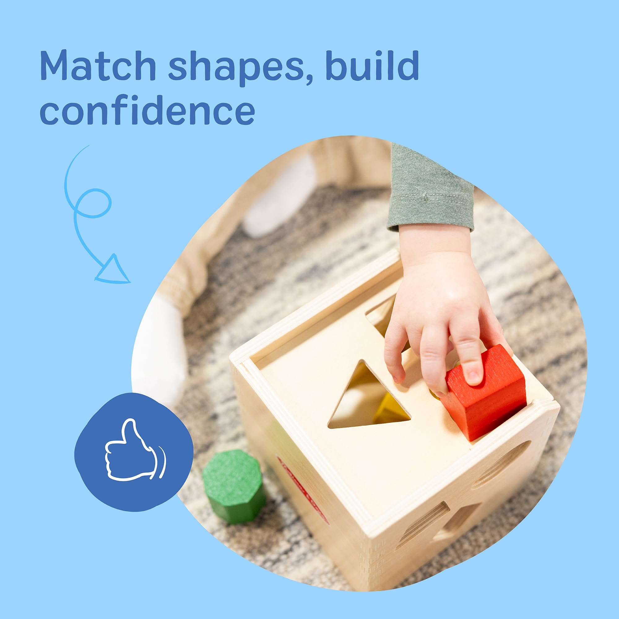 Melissa & Doug Shape Sorting Cube Wooden Classic Educational Toy 🍁 All In One Marketplace Canada