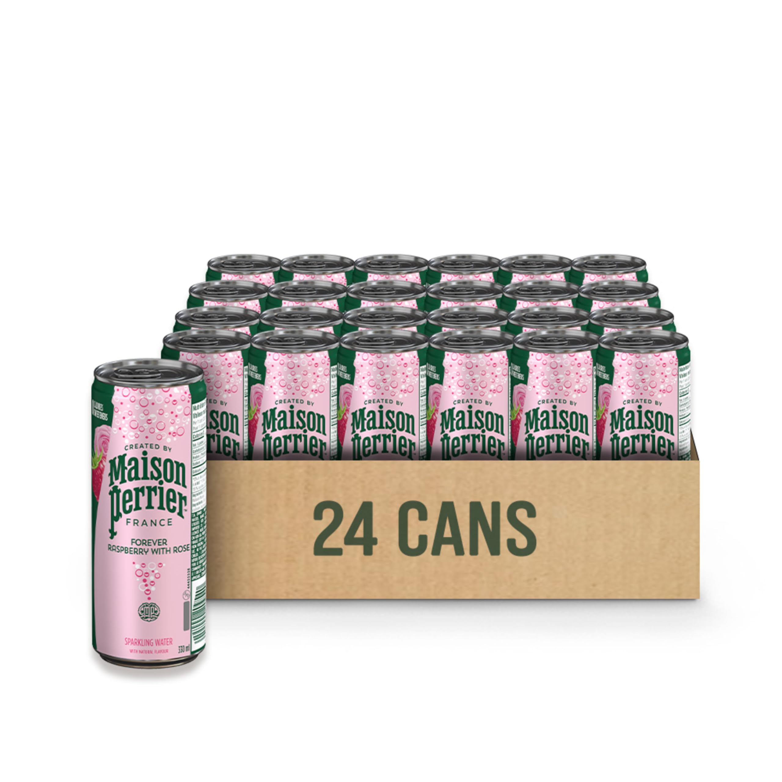 Maison Perrier Forever Raspberry Rose, Sparkling Water Beverage, 24 x 330ml 🍁 All In One Marketplace Canada