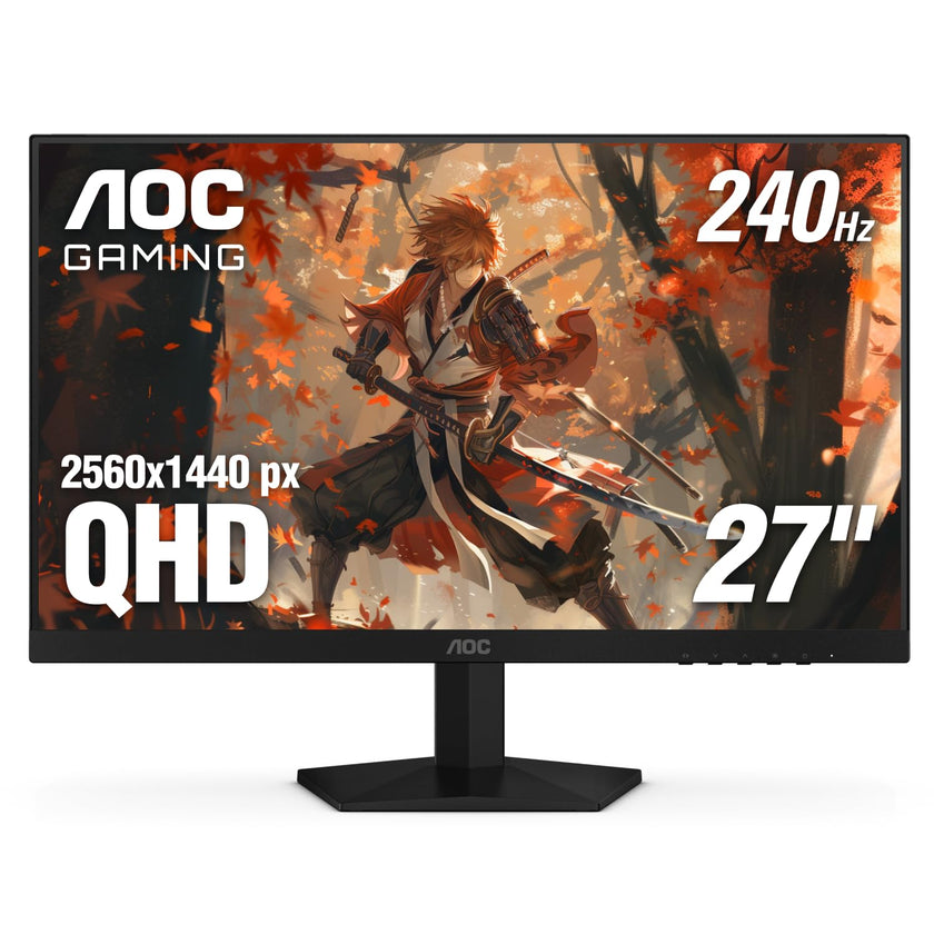 AOC 27 Inch QHD Gaming Monitor 240Hz 0.3ms IPS, 2560x1440, G-Sync Compatible, HDR Ready, DisplayPort 1.4 HDMI 2.0, VESA Mount, 3-Year Zero-Bright-Dot, Q27G41ZE 🍁 All In One Marketplace Canada