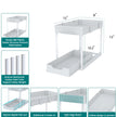 DEKAVA Under Sink Organizer 2 Pack, Bathroom Organizes, 2 Tier Sliding Cabinet Basket Organizer Drawer, Multi-Purpose Bath Collection Baskets for Bathroom (White) 🍁 All In One Marketplace Canada