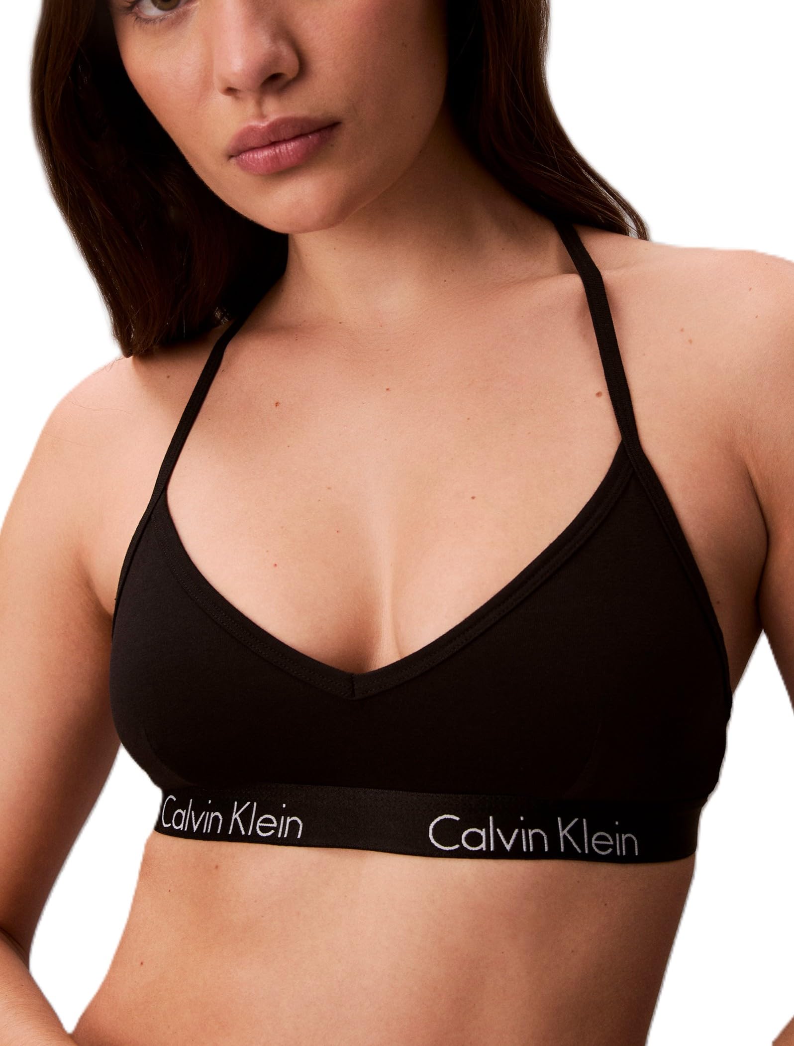 Calvin Klein Women's Motive Cotton Lightly Lined Bralette, Black, Medium 🍁 All In One Marketplace Canada
