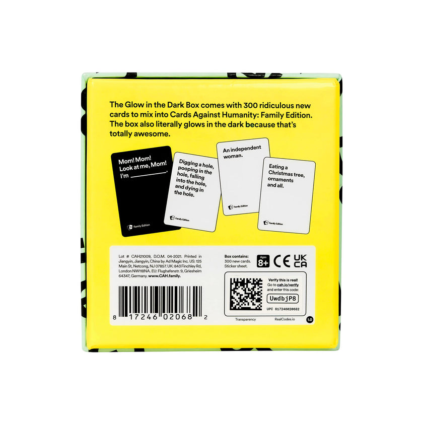Cards Against Humanity Family Edition: Glow in The Dark Box • 300-Card Expansion 🍁 All In One Marketplace Canada