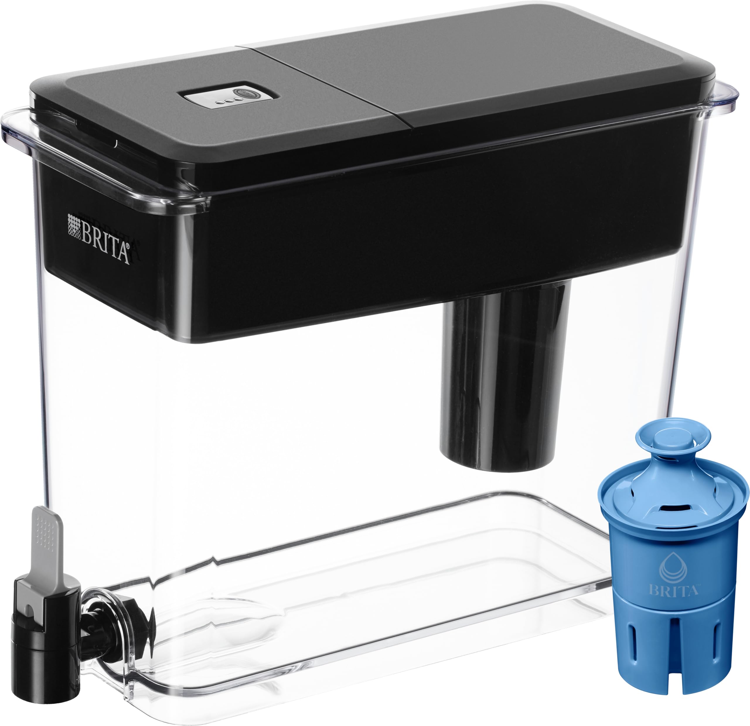 Brita Extra Large 27 Cup Filtered Water Dispenser with 1 Brita Elite Filter, Made Without BPA, UltraMax, Black 🍁 All In One Marketplace Canada