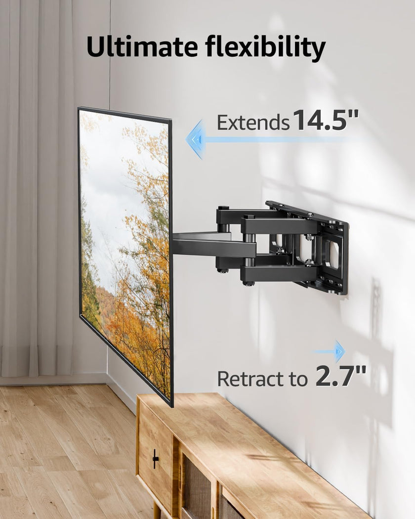 MOUNTUP TV Wall Mount for 26-65 Inch Flat Curved LED LCD Screen TVs Full Motion TV Mount, Tilt Swivel Extension Wall Mount TV Bracket with Dual Articulating Arms, Max VESA 400x400mm, Holds up to 99lbs 🍁 All In One Marketplace Canada