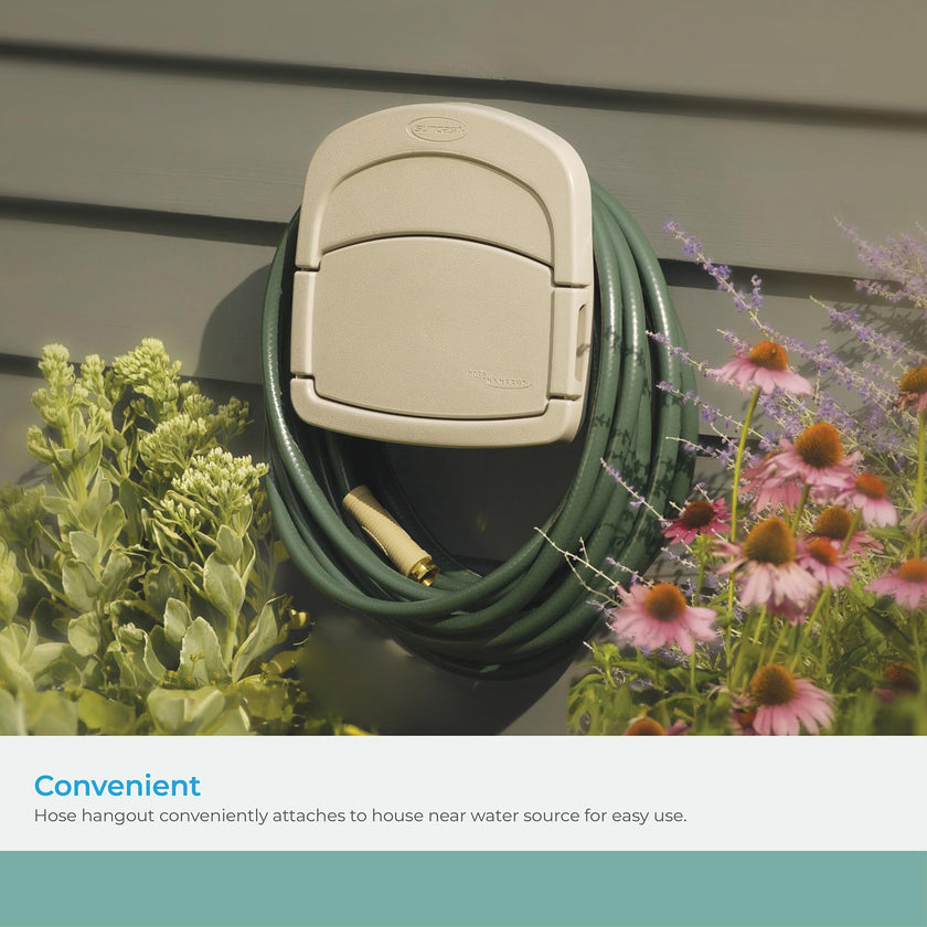 Suncast DHH150 Deluxe Garden Hose Hangout with 150-Foot Hose Capacity and Enclosed Storage Compartment, Taupe 🍁 All In One Marketplace Canada