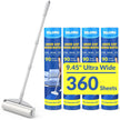 Large Lint Rollers for Carpet, Sticky Rollers for Floor DELOMO 9.45 in with 3 Extendable Handle, Long Handle Sticky Mop for Cleaning Carpets, Cars, Bedding, and Pet Hair, Ideal Gift for Pet Owners 🍁 All In One Marketplace Canada