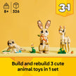 LEGO Creator 3 in 1 Cute Bunny Toy - Building Toy for Girls and Boys, Ages 8+ - Gift for Birthdays - W/ 3 Build Options, Bunny, Seal, or Llama - 31162 🍁 All In One Marketplace Canada
