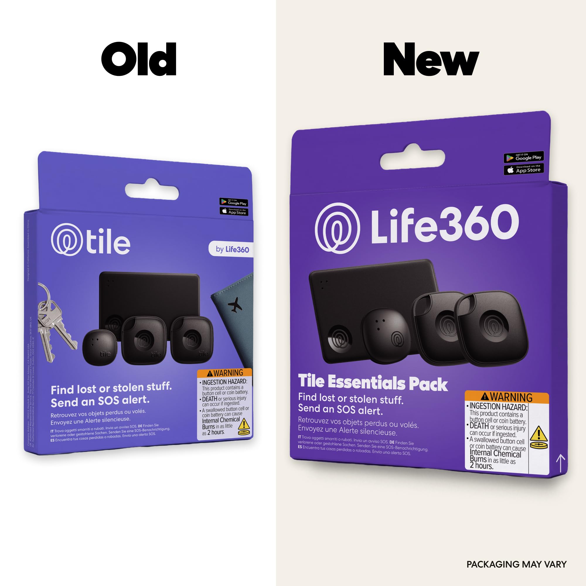 Life360 Tile Essentials - Bluetooth Trackers & Item Locators for Keys, Wallets, Remotes & More; Easily Find All Your Things. Both iOS and Android Compatible. 4-Pack (Mates/Slim/Sticker) 🍁 All In One Marketplace Canada