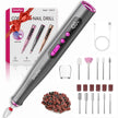 SnnyNyx Cordless Electric Nail Drill 35000 RPM, Professional Portable Nail File for Acrylic Nails & Gel Polish Removal, Low Vibration & Heat E-file with 11 Drill Bits, Salon-Quality Manicure Pedicure Kit (Matte Gray) 🍁 All In One Marketplace Canada