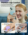 Sinjimoru for MagSafe Phone Grip, Soft Silicone Magnetic Finger Grip for iPhone 17/16/15/14/13, Comfortable One-Touch Holding, M-Tap Tok Black 🍁 All In One Marketplace Canada