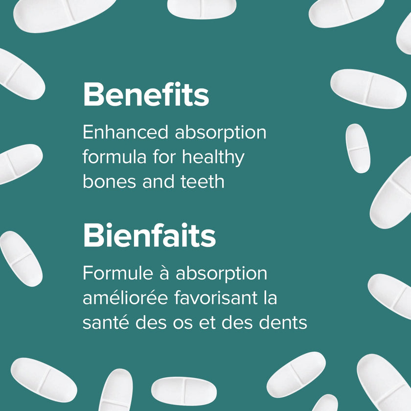 Webber Naturals Calcium Ultra with Vitamin D3, Enhanced Absorption, 280 Tablets, Helps Build Strong Bones, Vegetarian 🍁 All In One Marketplace Canada