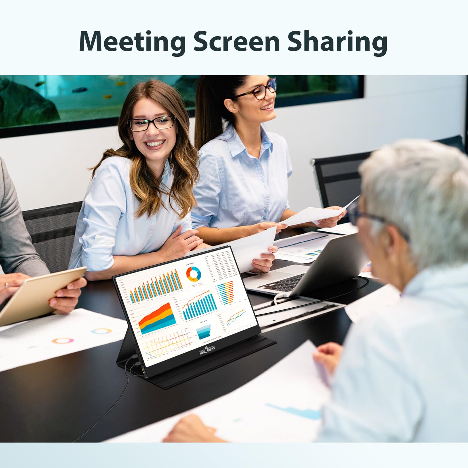 InnoView Portable Monitor, 15.6 Inch FHD 1080P USB C HDMI Second External Monitor for Laptop, Desktop, MacBook, Phones, Tablet, PS5/4, Xbox, Switch, Built-in Speaker with Smart Cover 🍁 All In One Marketplace Canada